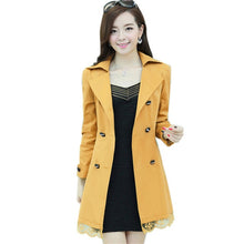 Load image into Gallery viewer, Basic Jacket Women Fashion Loose Winter Warm Long Sleeve Button Lace Jacket Coat With Belt Lady Elegant Windbreaker
