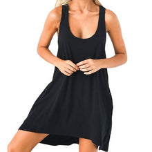 Load image into Gallery viewer, Casual Solid Dress Swing Mini Shirtdress