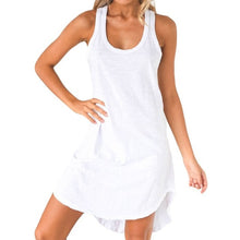 Load image into Gallery viewer, Casual Solid Dress Swing Mini Shirtdress