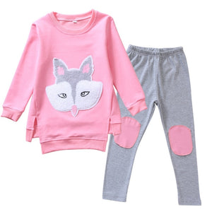 Cartoon Girls Sets Long Sleeve Tracksuit
