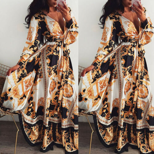 Boho Wrap Long Dress
