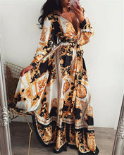 Load image into Gallery viewer, Boho Wrap Long Dress