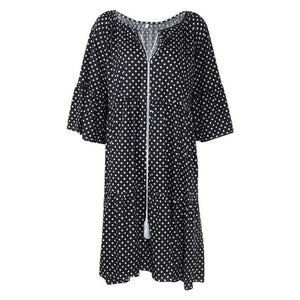 Floral Long Sleeve Shirt Dress