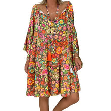 Load image into Gallery viewer, Floral Long Sleeve Shirt Dress