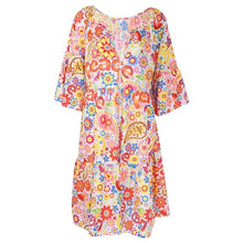 Load image into Gallery viewer, Floral Long Sleeve Shirt Dress