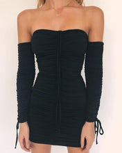 Load image into Gallery viewer, Women Off Shoulder Long Sleeve Slim Elastic Bodycon Party Dresses
