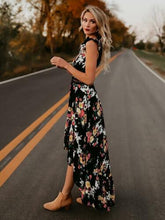 Load image into Gallery viewer, Backless Maxi Floral Dress