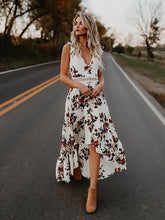 Load image into Gallery viewer, Backless Maxi Floral Dress