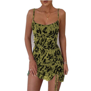 Ink Floral Print Dress