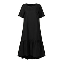 Load image into Gallery viewer, Short Sleeve Casual Kaftan Ruffles Loose Dress