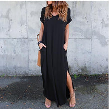 Load image into Gallery viewer, Casual Short Sleeve Maxi Dress