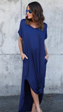 Load image into Gallery viewer, Casual Short Sleeve Maxi Dress