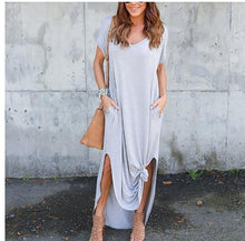 Load image into Gallery viewer, Casual Short Sleeve Maxi Dress