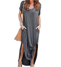 Load image into Gallery viewer, Casual Short Sleeve Maxi Dress
