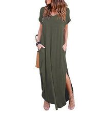 Load image into Gallery viewer, Casual Short Sleeve Maxi Dress