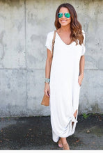 Load image into Gallery viewer, Casual Short Sleeve Maxi Dress