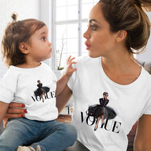 Load image into Gallery viewer, Eye Lashes &amp; Red Lips Print Women and Kids T-shirt