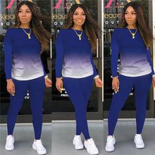 Load image into Gallery viewer, Jogger Suit Gradient Long Sleeve Pullover