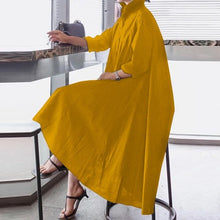 Load image into Gallery viewer, Turn-down Collar Asymmetrical Party Dress