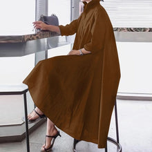 Load image into Gallery viewer, Turn-down Collar Asymmetrical Party Dress