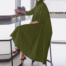 Load image into Gallery viewer, Turn-down Collar Asymmetrical Party Dress
