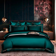 Load image into Gallery viewer, Embroidered Duvet Cover Set Premium Soft Egyptian Cotton Bedding