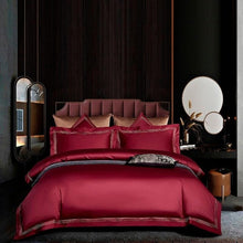 Load image into Gallery viewer, Embroidered Duvet Cover Set Premium Soft Egyptian Cotton Bedding