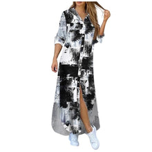 Load image into Gallery viewer, Dress Long Sleeve Denim Shirt Dress