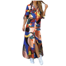 Load image into Gallery viewer, Dress Long Sleeve Denim Shirt Dress