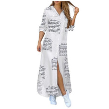 Load image into Gallery viewer, Dress Long Sleeve Denim Shirt Dress