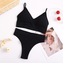 Load image into Gallery viewer, Bra &amp; Panties Set Sexy G-String Push Up Bra Set