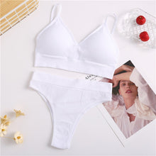 Load image into Gallery viewer, Bra &amp; Panties Set Sexy G-String Push Up Bra Set