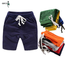 Load image into Gallery viewer, Cotton Solid Elastic Waist Shorts For Boys &amp; Girls
