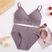 Load image into Gallery viewer, Bra &amp; Panties Set Sexy G-String Push Up Bra Set