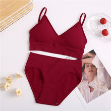 Load image into Gallery viewer, Bra &amp; Panties Set Sexy G-String Push Up Bra Set
