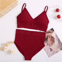 Load image into Gallery viewer, Bra &amp; Panties Set Sexy G-String Push Up Bra Set