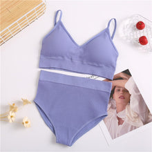 Load image into Gallery viewer, Bra &amp; Panties Set Sexy G-String Push Up Bra Set