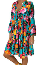 Load image into Gallery viewer, Floral Print Long Sleeve Loose Dress S-5XL