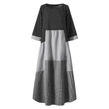 Load image into Gallery viewer, Casual Plaid Maxi Dress