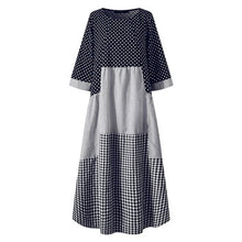 Load image into Gallery viewer, Casual Plaid Maxi Dress