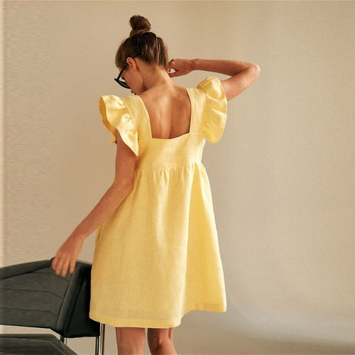 Butterfly Sleeve Mini Sweet Dress