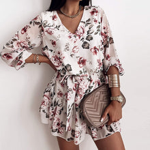 Load image into Gallery viewer, V Neck Flower Print Dress