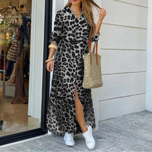 Load image into Gallery viewer, Dress Long Sleeve Denim Shirt Dress