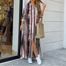 Load image into Gallery viewer, Dress Long Sleeve Denim Shirt Dress