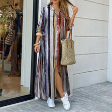 Load image into Gallery viewer, Dress Long Sleeve Denim Shirt Dress