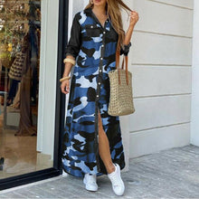 Load image into Gallery viewer, Dress Long Sleeve Denim Shirt Dress
