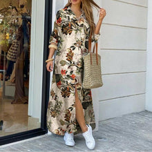 Load image into Gallery viewer, Dress Long Sleeve Denim Shirt Dress
