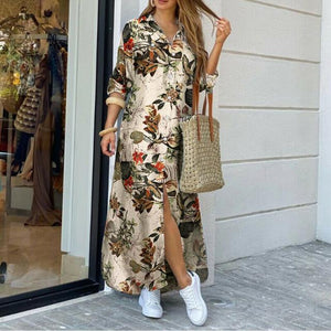 Dress Long Sleeve Denim Shirt Dress