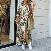 Load image into Gallery viewer, Dress Long Sleeve Denim Shirt Dress