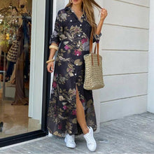 Load image into Gallery viewer, Dress Long Sleeve Denim Shirt Dress